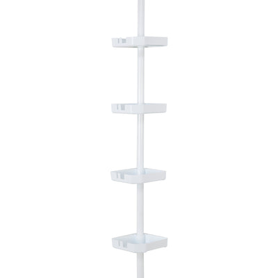 1 of 2:Organizador de ducha de esquina de 4 niveles Bath Bliss en blanco 