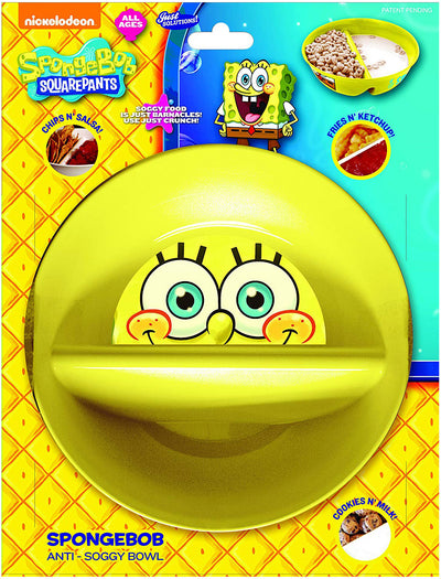 1 of 8:Just Solutions! Spongebob Squarepants Anti-Soggy Cereal Bowl, Yellow 