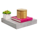 1 of 3:Home Basics Decorative Square Wood Floating Shelf, Gray, 9x9x1.5 Inches 