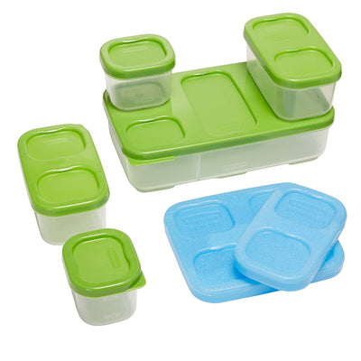 3 of 6:Rubbermaid LunchBlox Entree Kit Food Container Set, 5 Containers with Ice Pack, Green 