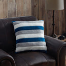 2 of 5:Bearpaw - Almohada decorativa de piel sintética, color azul marino, 20.0 x 20.0 in 