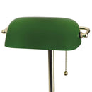 4 of 6:Tensor Brass Plated Banker's Desk Lamp, Green Shade, 13.5 Inches 