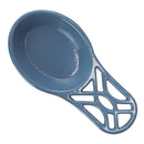 4 of 10:Repose-cuillère en fonte Home Basics Iris Collection, bleu ardoise 