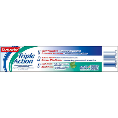 2 of 2:Colgate Triple Action Toothpaste, Mint, 8 Ounce 