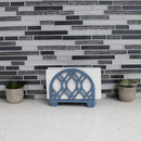 8 of 8:Home Basics Iris Collection Cast Iron Napkin Holder, Slate Blue 