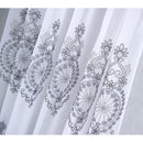 2 of 3:Zena Sheer Damask Embroidered Shower Curtain, Silver, 70x72 Inches 