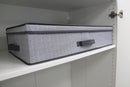 6 of 7:Home Basics Herringbone Under The Bed Storage Box, Gray, 16x28x6 Inches 