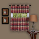 1 of 1:Harvard Window Curtain Tier Pair, 57x24 Inches, Burgundy 