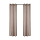 4 of 7:Sheffield 2-Pack Solid Sheer Grommet Window Panel, Brown, 76x84 Inches 