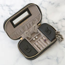 3 of 4:Ruby+Cash Faux Leather Zippered Travel Jewelry Organizer Box, Black 