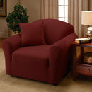 2 of 6:Funda para muebles sólida elástica de jersey de Madison, rubí 