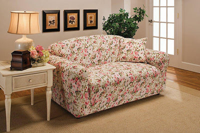 3 of 4:Housse de protection Madison en jersey extensible, couleur unie, motif fleur de rose 