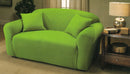 3 of 4:Madison Jersey Stretch Solid Furniture Slipcover, Lime Green 