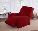 5 of 8:Madison Stretch Mason Weave Pattern Furniture Slipcover, Ladrillo 