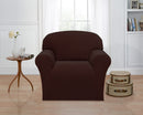 2 of 2:Housse de meuble extensible Madison Mason, motif tissé, chocolat 