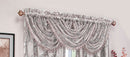 4 of 4:Milawi Jacquard Sheer Rod Pocket Panel And Valance Treatments, Silver 