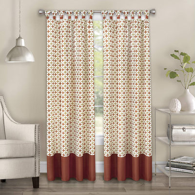 1 of 4:Callie Midnight Diamond Cuff Tab-Top Window Panel, Spice-Tan, 52 x 84 pulgadas 