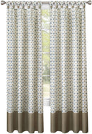 2 of 4:Callie Cuff Tab Top Window Curtain Panel - 52x84 - Taupe/Silver 